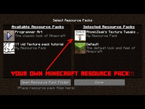 how to make your own resource pack